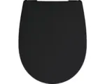 Hornbach WC-Sitz Reika Mino schwarz matt Scharniere gold poliert mit Absenkautomatik