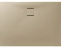 Extraflache Reckteck-Duschwanne Breuer Modern Line Steinoptik Sandstein 140x100x4 cm