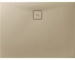 Extraflache Reckteck-Duschwanne Breuer Modern Line Steinoptik Sandstein 100x90x4 cm