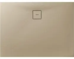 Extraflache Reckteck-Duschwanne Breuer Modern Line Steinoptik Sandstein 100x75x4 cm