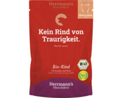 Katzenfutter nass Herrmann´s Bio-Rind mit Karotte & Hirse 100 g