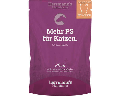 Katzenfutter nass Herrmann´s Pferd mit Karotten und Kokosflocken 100 g