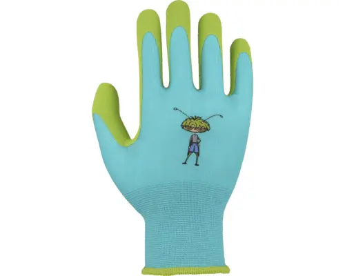 Kinderhandschuh Floralie Uni Gr. 5 grün blau