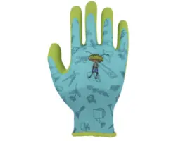 Kinderhandschuh Floralie Gr. 4 grün blau