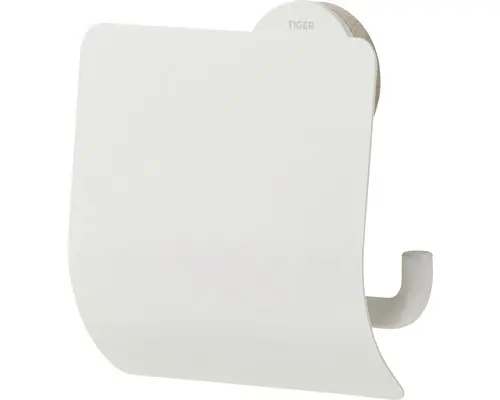 Toilettenpapierhalter Tiger Urban mit Deckel weiß matt