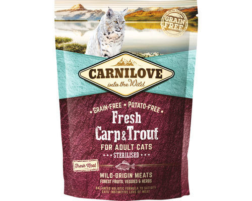 Katzenfutter trocken Carnilove Cat Fresh Carp & Trout 400g