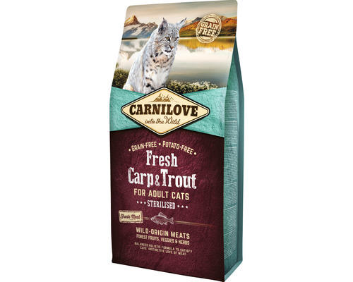 Katzenfutter trocken Carnilove Cat Fresh Carp & Trout 2kg