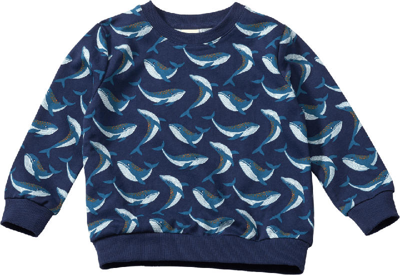ALANA Sweatshirt Pro Climate mit Wal-Muster, blau, Gr. 98