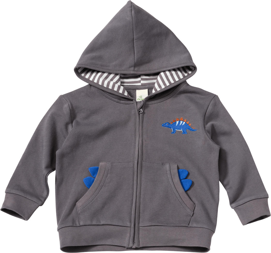 ALANA Sweatjacke mit Dino-Motiv, grau, Gr. 104