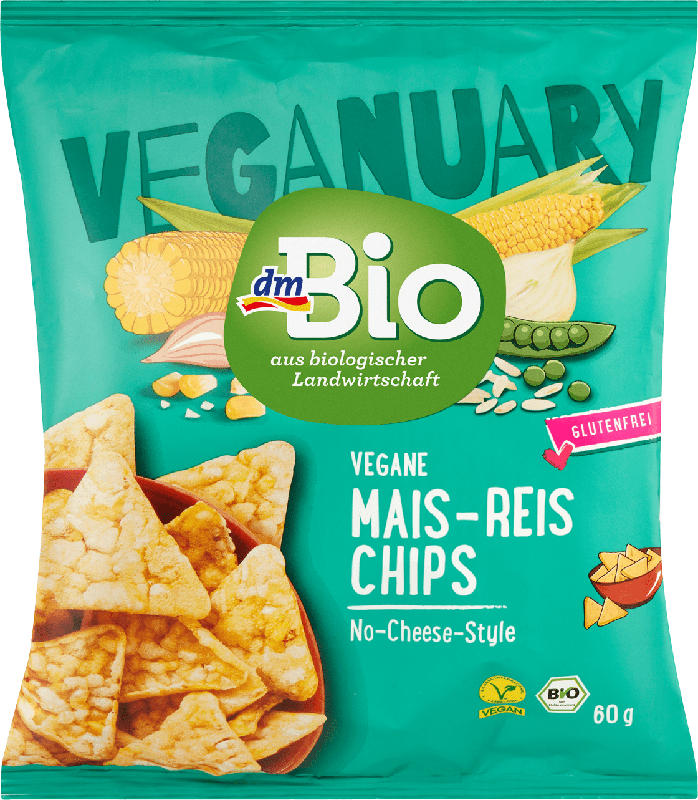 dmBio Vegane Mais-Reis Chips No-Cheese-Style