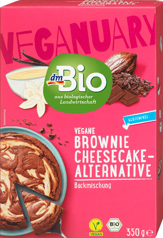 dmBio Backmischung Veganuary Brownie Cheesecake-Alternative
