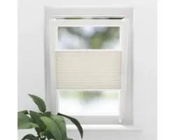 Soluna Faltenplissee mit Seitenverspannung, natur, 75x130 cm