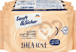 Sanft&Sicher Feuchtes Toilettenpapier Shea Love (3x50 St)