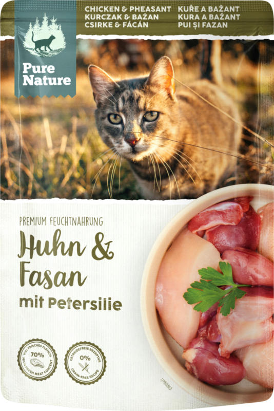 Pure Nature Nassfutter Katze mit Huhn & Fasan, Adult