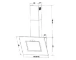 Hornbach Dunstabzugshaube PKM S26-90 BBTY 89,5x37,2 cm schwarz