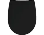 Hornbach WC-Sitz Reika Mino schwarz matt Scharniere kupfer poliert mit Absenkautomatik