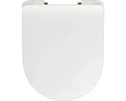 WC-Sitz Reika Mito weiß Scharniere gold gebürstet mit Absenkautomatik