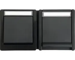 Schalter/Steckdose Kombination Roth Lange waagerecht IP55 schwarz