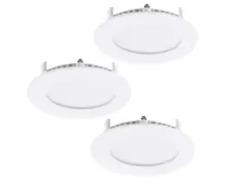 LED Einbauleuchte Eglo FUEVA 2,7 W 3-flammig Ø 8,5 cm weiß IP 20 3 Stück ( 34014 )