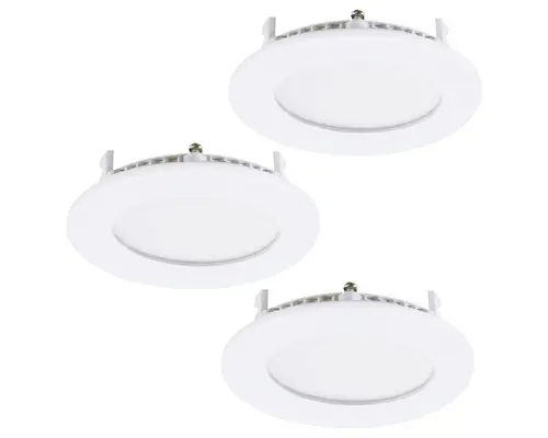 LED Einbauleuchte Eglo FUEVA 2,7 W 3-flammig Ø 8,5 cm weiß IP 20 3 Stück ( 34014 )