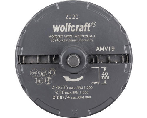 Lochsäge Wolfcraft 28-74 mm Stahl 1 Stück