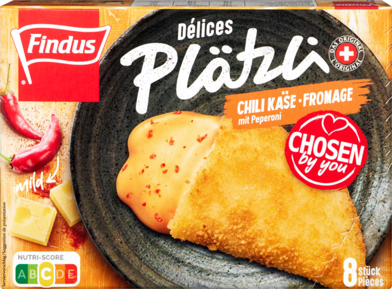Findus Plätzli Chili Cheese, 480 g