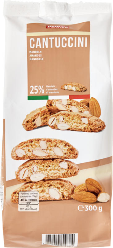 Denner Cantuccini, mit Mandeln, 250 g
