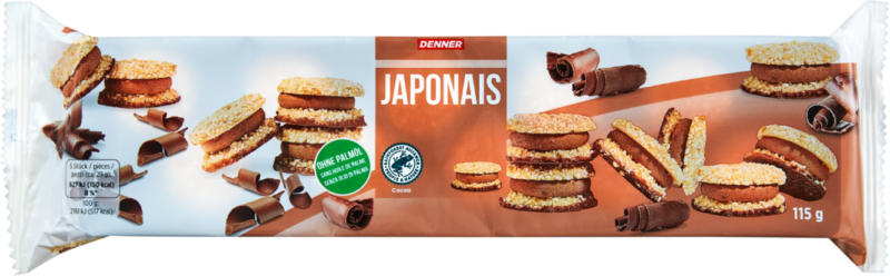 Biscotti Japonais Denner, 115 g