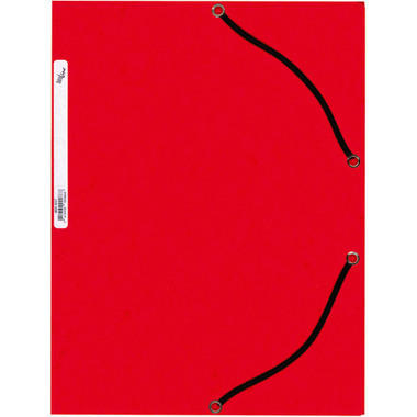 BÜROLINE Pochette à élastique A4 460697 rouge, carton