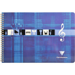 CLAIREFONTAINE Cahier musique Spiral A4 8104 blanc 25 feuilles