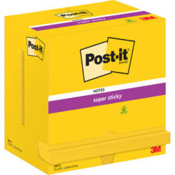POST-IT Notes Super Sticky 76x127mm 655-S jaune 12x90 feuilles