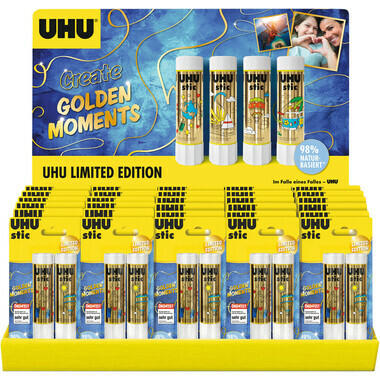 UHU Colla Stick Stic Display 507820 Golden Moments 2x21g