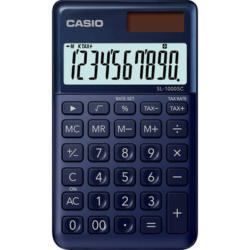 CASIO Calculatrice BIC SL1000SCN 10 chiffres bleu foncé