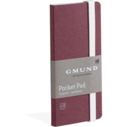 GMUND Pocket Pad 6.7x13.8cm 38770 merlot, blanko 100 Seiten