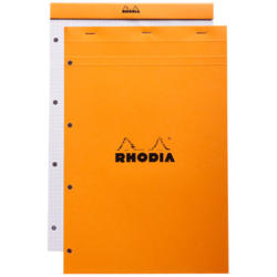 RHODIA Bloc notes orange 210x318mm 20200C quadrillé 80 feuilles