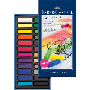 FABER-CASTELL craies pastels Mini 128224 boîte en carton à 24 pce