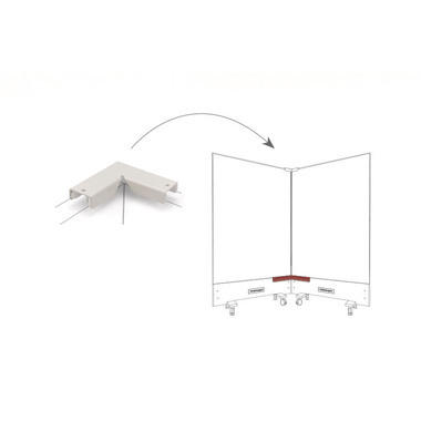 MAGNETOPLAN Top-Connector double corner 1146097 bianco, per Infinity Wall