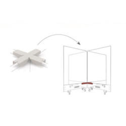 MAGNETOPLAN Top-Connector quad 1146095 bianco, per Infinity Wall