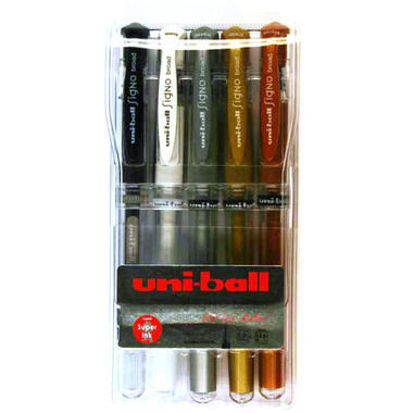 UNI-BALL Gelroller Signo broad 0.65mm UM-153GS 5C-2 5 Farben