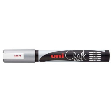 UNI-BALL Chalk Marker 1.8-2.5mm PWE5M SILVER silber, Rundspitze