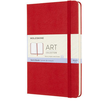 MOLESKINE Livre d'ésquisse 18.2x11.8cm 603111 Medium, scarlet, 88 pages