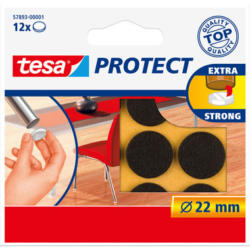 TESA Feltro Protect 22mm 578930000 marrone, rotondo 12 pezzi