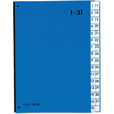 PAGNA Dossier à soufflets Color A4 24329-02 bleu, 1-31