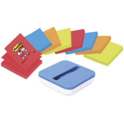 POST-IT Super Sticky Z-Notes 76x76mm VAL-SS8P Dispenser 4 coul. 8x90 flls.