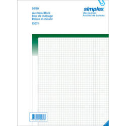 SIMPLEX Livre mesurage vert A4 15071 papier autocopiant 50x2 flls.