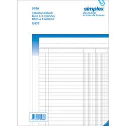 SIMPLEX Livre colonne A4 15476 blanc/bleu 50x2 feuilles