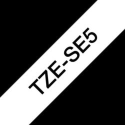 PTOUCH Nastro di sicurez. nero/bianco TZE-SE5 per PT 24 mm