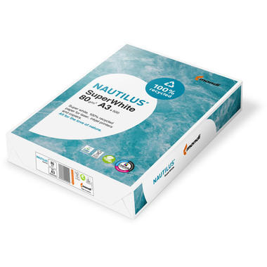 NAUTILUS SUPER WHITE Carta per copie A3 88043658 80g, recycling 500 fogli