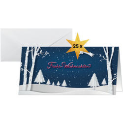 SIGEL Weihnachtskarten DL DS087 Pop up Winterlandschaft 25 Stk
