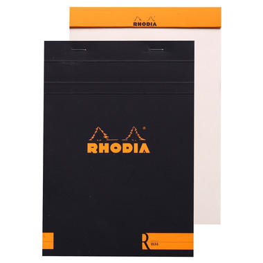 RHODIA Bloc notes A5 162008C en blanc noir